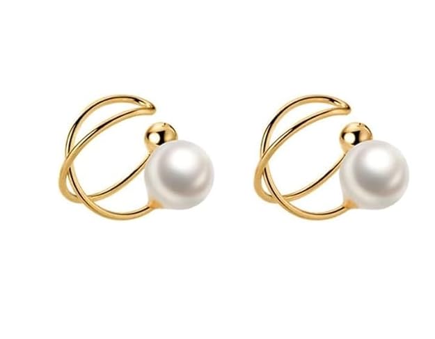 Cute Pearl Ear Cuffs Wrap Earrings for Non Pierced Ears