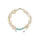 Boho Cowrie Shell & Blue Bead Adjustable Anklet for Women