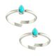 Turquoise CZ Toe Rings – 92.5 Sterling Silver (For Women & Girls)