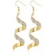 Gold Plated Spiral Dangler Earrings