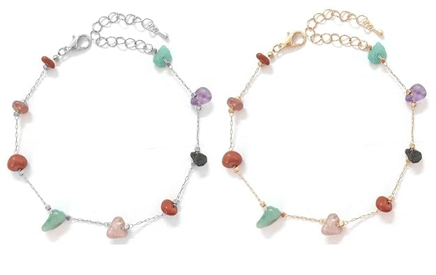 Bohemian Handmade Natural Stone Chip Anklet
