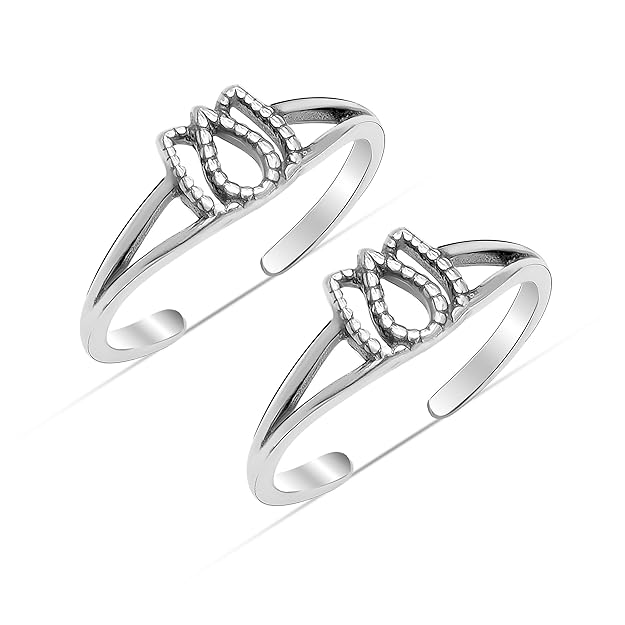925 Sterling Silver Toe Rings for Women