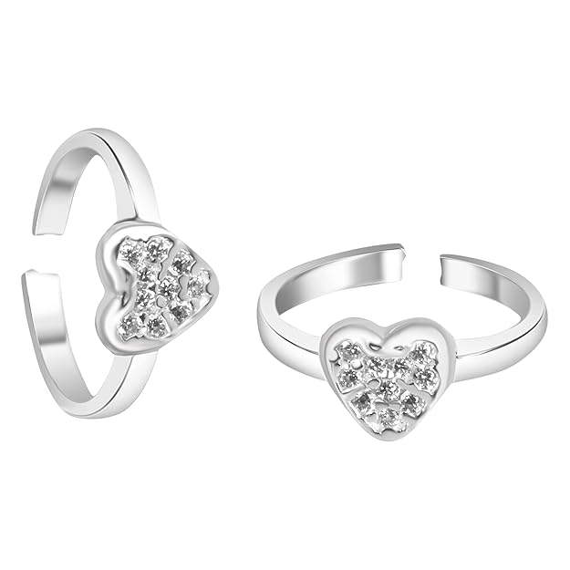 Stylish 925 Sterling Silver Toe Rings – Pair of 2 for Women