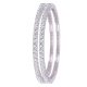 Elegant CZ American Diamond Silver-Plated Solitaire Bangles for Women