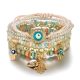 Bohemian Hamsa Evil Eye Beaded Bracelet – Lucky Protection Jewelry