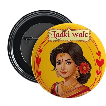 Ladki Wale Wedding Pinback Button Badges