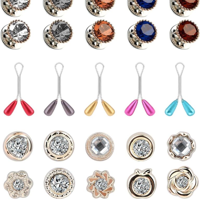 25 Pearl Brooch Buttons – Modesty Pins for Clothes & Hijab