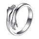 Stainless Steel Love Promise Hug Ring for Women