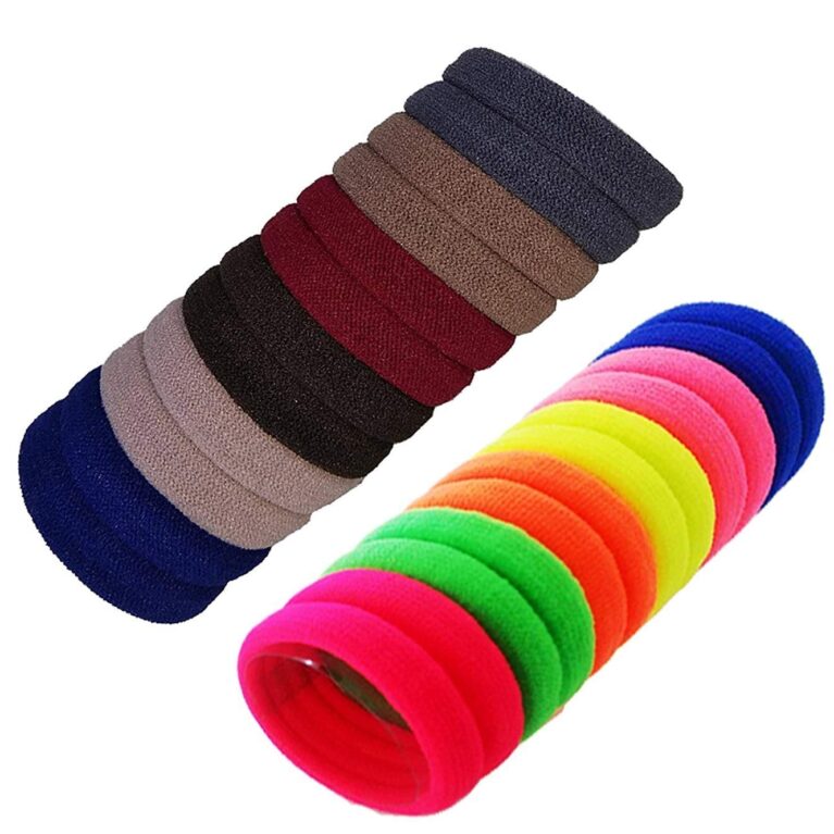 Elastic Cloth Scrunchies – Pack of 30 Hair Ties (Multicolor)