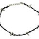 Black Thread Anklet with Multicolored Beads for Women & Girls