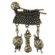 Antique Grandma's Knit Wool Balls Vintage Stud Pin Brooch for Men|Women|Girls