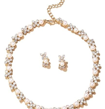 Fashion Necklace Jewellery Set for Women Latest Stylish Design Fancy Pearl Choker (15219s)