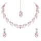 American Diamond AD with Colorful Crystal Necklace Jewellery Set for Women/Girls | Perfect for Weddings, Parties & Festive Occasions