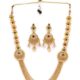 Gold Plated Rani Haar Long Kundan Studded Multistring Necklace Set And Earring | Jewellery Set For Women (NS105732)