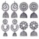 earrings for women fashion jhumka oxidised Silver Earrings for women Combo chandbali pearl chandbali stylish jhumkas traditional Earrings For girls South indian traditional Ear Rings -M124